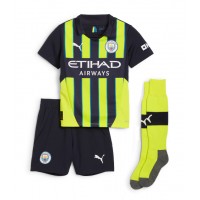 Maglia Calcio Manchester City Bernardo Silva #20 Seconda Divisa Bambino 2024-25 Manica Corta (+ pantaloncini)